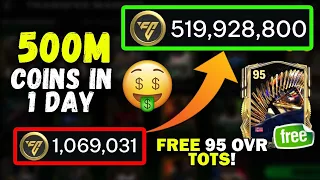 I MADE 500M COINS IN 1 DAY FOR MY NEW F2P ACCOUNT! FREE 95 OVR TOTS PLAYER REVEALED AND OTHER LEAKS!