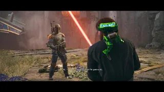 STAR WARS Jedi: Survivor - Caij Vanda vs Cal Kestis Boss fight + Boba Fett Cutscene (4k)