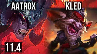 AATROX vs KLED (TOP) | 14/2/6, Legendary, 300+ games | KR Diamond | v11.4