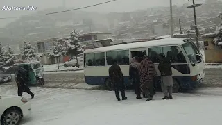 Life in winter, Snowfall in Kabul city Afghanistan