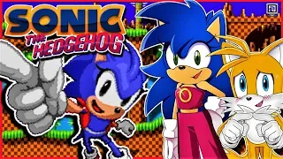 Tails and Sonica Play Sonic The Hedgehog 1 (Female Sonic Mod)