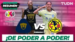 Resumen y goles | Pumas vs América | CL2023 Femenil - J13 | TUDN