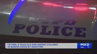 Father, 8-year-old son shot in Queens drive-by