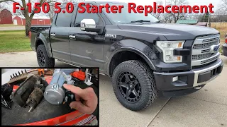 How to replace starter in a 2015 Ford F150 5.0
