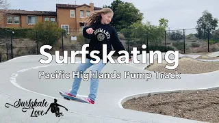 Surfskating the Pacific Highlands Pump Track in San Diego