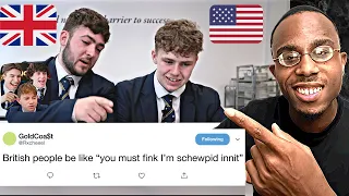 Americans First Reaction to British Highschoolers Reacting to British Memes!