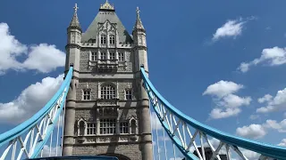 Driving on Tower Bridge, London