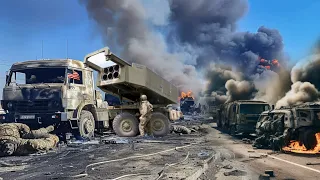Convoy of 20 US Himars Missile Vehicles Blown Up by Russia Before Arriving at the Border