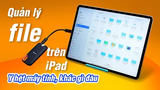 Cách quản lý file trên iPadOS rất dễ, y như máy tính, cắm ổ cứng rời vào cũng được luôn