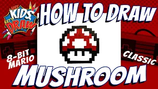 How to Draw a Mario Mushroom - Classic 8-bit Pixel Version