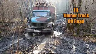 Timber Truck ZIL 131, 157 Off Road Mud In Snow