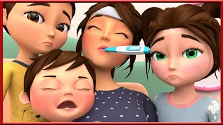 Sick Mother Song , Wheels on the bus | Banana Cartoon - After School Club | Cartoons for Kids