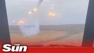 Ukrainian combat helicopters blast Russian targets from the sky with missiles