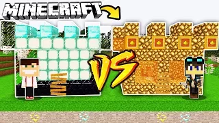 ZAMEK BEACON VS ZAMEK GLOWSTONE W MINECRAFT!