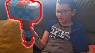 Review for NERF Minecraft stormlander hammer with 3 darts