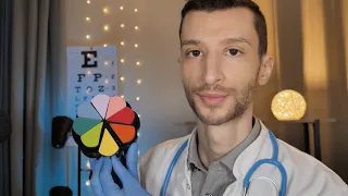 ASMR Cranial Nerve Exam (colors, vision, tuning fork, hearing, smell, face tests) - Whispered