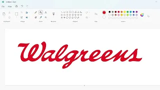 How to draw the Walgreens logo using MS Paint | How to draw on your computer