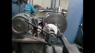 Cylindrical grinding setup on Lathe machine