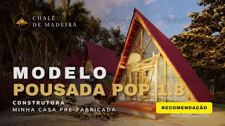 CHALÉ PRÉ-FABRICADO MODELO POUSADA POP 1.8 | RECOMENDAÇÃO DE CASAS