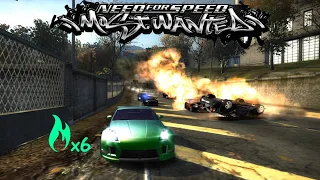 NFS Most Wanted 2005 | Heat level 6-7 Crazy cop chase HD