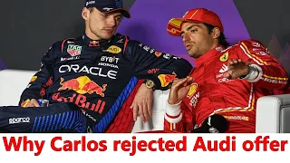 Carlos Sainz snubs Audi offer and dreams of Max Verstappen's Red Bull F1 seat