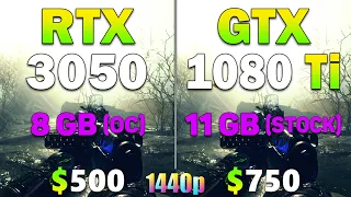 RTX 3050 8GB @OC (2022) vs GTX 1080 Ti 11GB @Stock (2017) | PC Gaming Tested