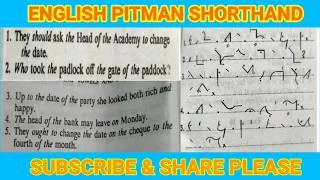 Pitman book exercise-12| Dictation| 60wpm