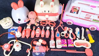 8 Minutes Satisfying with Unboxing Cute Pink Rabbit Doctor Play Set ASMR  | Toy Review