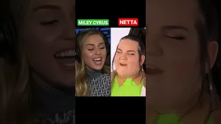 MILEY CYRUS vs NETTA - TOY no autotune #shorts