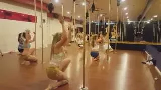 2015 T4 iSpin Aerial dance Studio  Advanced Pole Dance Routine KPerry Dark horse