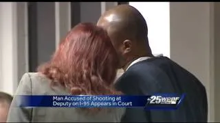 Man accused of shooting at deputy on I-95 makes appearance in court