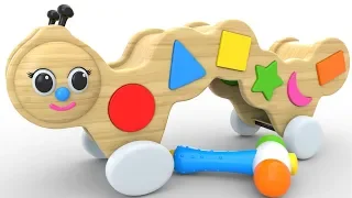 Learn Shape with Caterpillar Wooden Toy