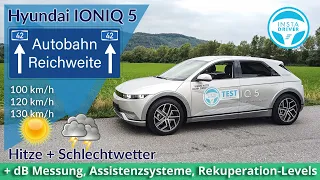 Hyundai IONIQ 5 | Autobahnverbrauch und Reichweite + Assistenzsysteme Test