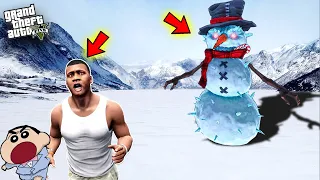 I Found GIANT EVIL SNOWMAN in GTA5 | GTA 5 EVIL SNOWMAN