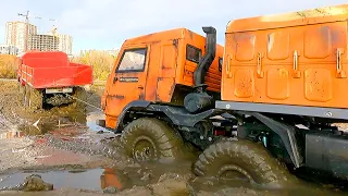 Stuck In A Swamp | KAMAZ 8x8 vs. MAN KAT 6x6 RC Off-Road Adventures | Winch to The Rescue