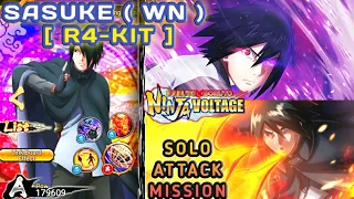 Sasuke Uchiha (Wandering Ninja) [R4-Kit 4 Star] SOLO Attack Mission || Naruto X Boruto Ninja Voltage