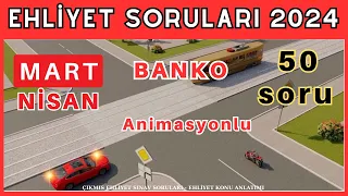 EHLİYET SINAV SORULARI 2024 MART, NİSAN ÇIKMIŞ EHLİYET SORULARI