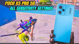 POCO X5 PRO 5G 👀 BGMI ALL SENSITIVITY SETTINGS 💥