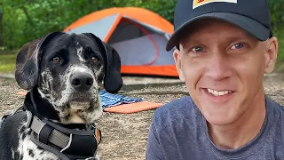 First Time Tent Camping With A Dog | Lake Campsite