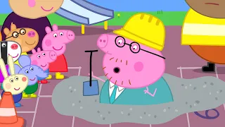 Daddy Pig se atasca en el hormigón | Peppa Pig en Español Episodios Completos