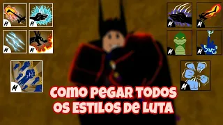 COMO OBTER TODOS OS ESTILOS DE LUTA NO BLOX FRUITS. (GUIA COMPLETO)