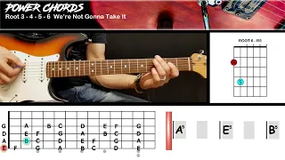 We're Not Gonna Take It - Twisted Sister | GUITAR LESSON | Power Chords