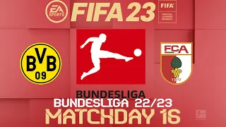 FIFA 23 Borussia Dortmund vs Augsburg | Bundesliga 22/23 | PS4/PS5 Full Match