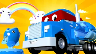 Supernáklaďák Karel ve Městě Aut 🚚 ⍟ Letní speciál - kropící náklaďák - Dětské animáky