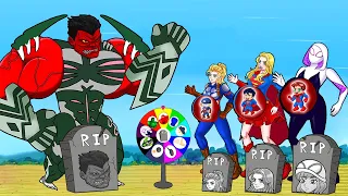 Evolution of MECHA HULK vs. Team CAPTAIN MARVEL, SUPER GIRL & Spider-Gwen PREGNANT - Animated Series