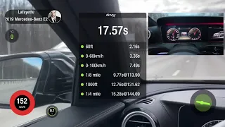 E200 vs E220d Drag Race 0-200 (E200 197PS 2019MY, E220d 194PS 2019MY). Video inside E200