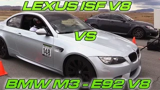 Lexus ISF vs BMW E92 M3