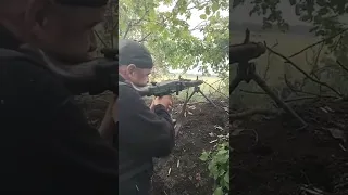 German machine gun MG3 in combat