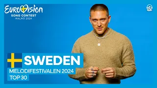 Eurovision 2024: National Selection 🇸🇪 Sweden (Melodifestivalen 2024) - Top 30