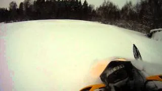 Go pro January pow, snowmobile